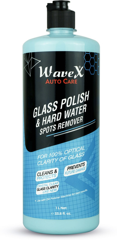 Wavex Glass Polish Cum Hardwater Spot Remover Liquid Vehicle Glass Cleaner(1000 g)