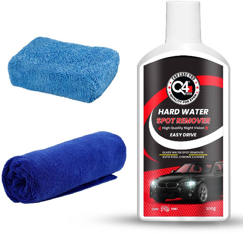 Q4EVER Auto Care Polish Hard Water Spot Remover (pack of 3) Liquid Vehicle Glass Cleaner(120 g)