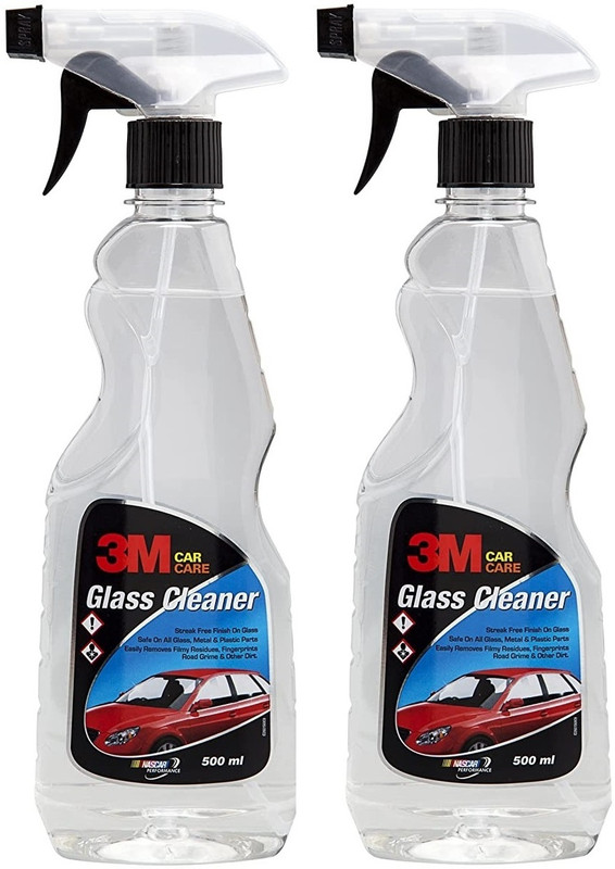 3M Car Care Glass Cleaner (500ml Each, Pack of 2) Liquid Vehicle Glass Cleaner(1000 ml)