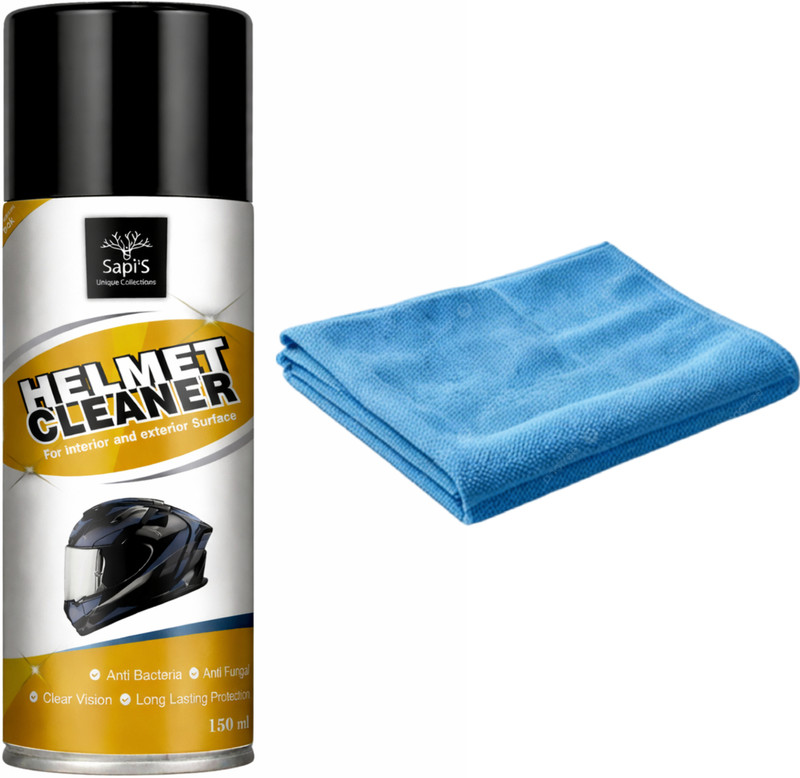 SAPI'S SapiS Helmet Cleaner Spray 150ml With Microfiber Cloth Liquid Vehicle Glass Cleaner(150 ml)