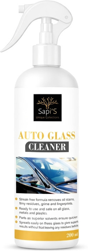 SAPI'S Spotless glass Cleaner 200ml Anti Streak Car Window Cleaning Solution Liquid Vehicle Glass Cleaner(200 ml)