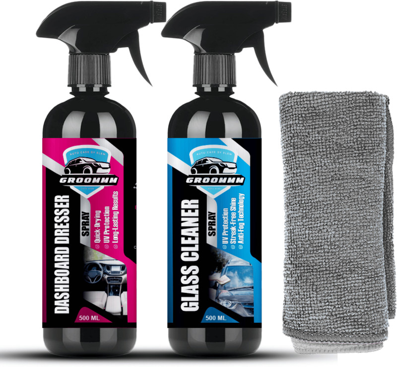 ELEM Groommm Car Interior Cleaner & Liquid Vehicle Glass Cleaner(1000 ml)