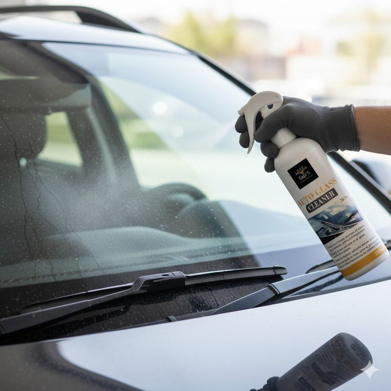 SAPI'S SapiS Autoglass Cleaner 200ml for Car Windshield Side Glass and Mirrors Liquid Vehicle Glass Cleaner(200 ml)