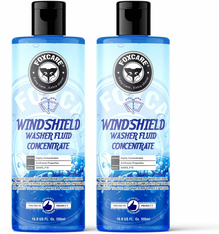 FOXCARE Windshield Washer fluid Concentrate - 500ml (PACK OF 2 ) Liquid Vehicle Glass Cleaner(1000 ml)