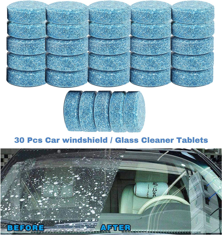 Amart 30 pcs Tablet Concentrate Vehicle Glass Cleaner(30 ml)