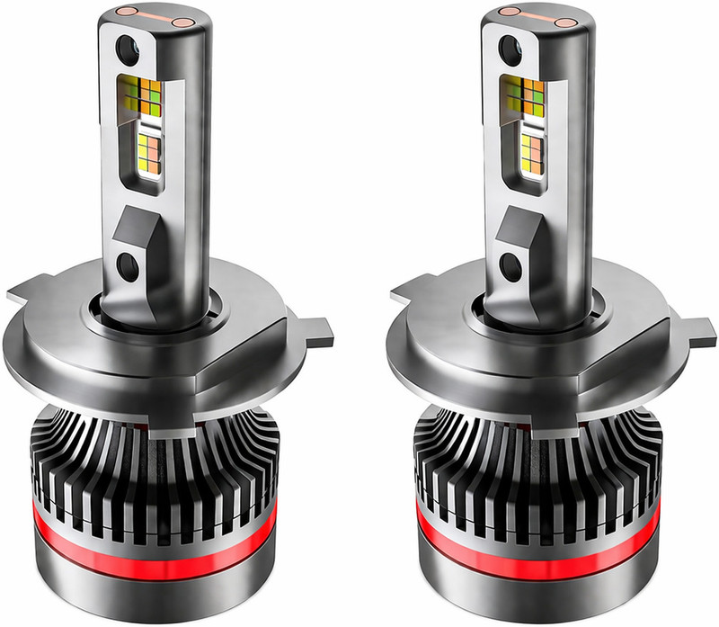 Gargoverseas H4 300W Tri Color LED Headlight 30000LM App Control White/Warm/Yellow Vehical HID Kit