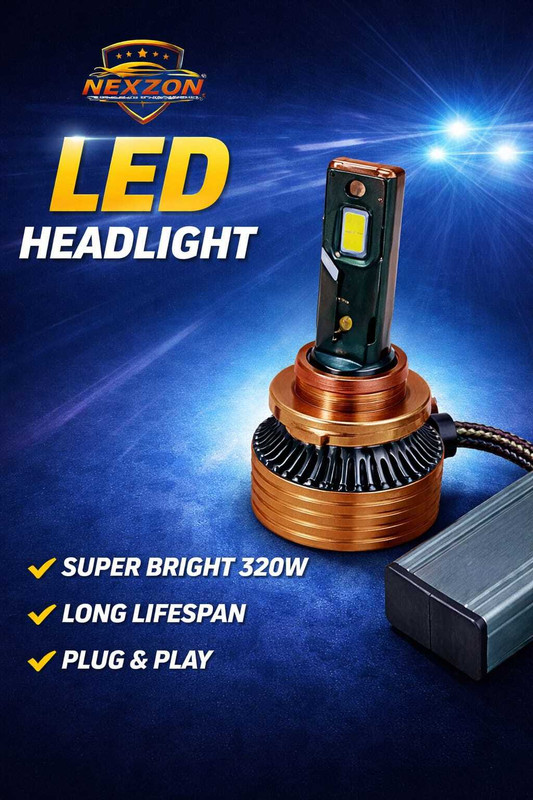Nexzone NEXZONE320WLEDHeadlightBulbs6000K(H4/H19) Vehical HID Kit