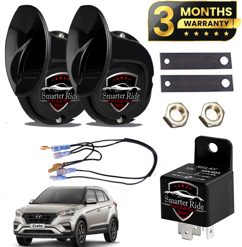 SMARTER RIDE Horn For BMW, Ford, Hero, Hyundai, Mahindra, Maruti Suzuki, Renault, Royal Enfield Creta, City, Ertiga, Swift Dzire, Baleno, Bolero, WagonR, Thar, Scorpio, Figo