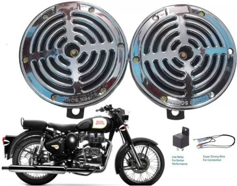 TOVOTA Horn For Royal Enfield, Universal For Bike Classic 350, Classic 500, Universal For Bike, Universal For Car