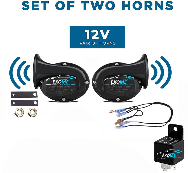 TOVOTA Horn For Indian, Universal For Car, Universal For Bike, Suzuki, Ferrari, Hero, Mahindra Cruiser