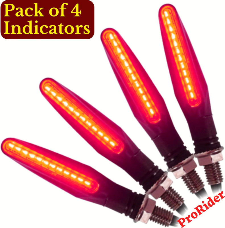 ProRider Front, Rear LED Indicator Light for Yamaha, Mahindra, KTM, Tata, Bajaj, Hero, Suzuki, Kawasaki, Universal For Bike R15, Duke RC 190, Apache RTR 180, Pulsar 200NS, Pulsar 135 LS DTS-i, Duke 200, Duke 690, HF-Deluxe, Hunk, Gixxer SF, Universal For Bike(Red)