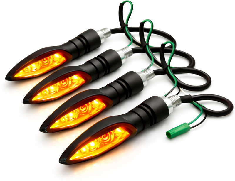 Moto Genius Front, Rear LED Indicator Light for Universal For Bike Universal For Bike, Apache RTR 160, Duke 390, RC 200, RC 390(Amber)