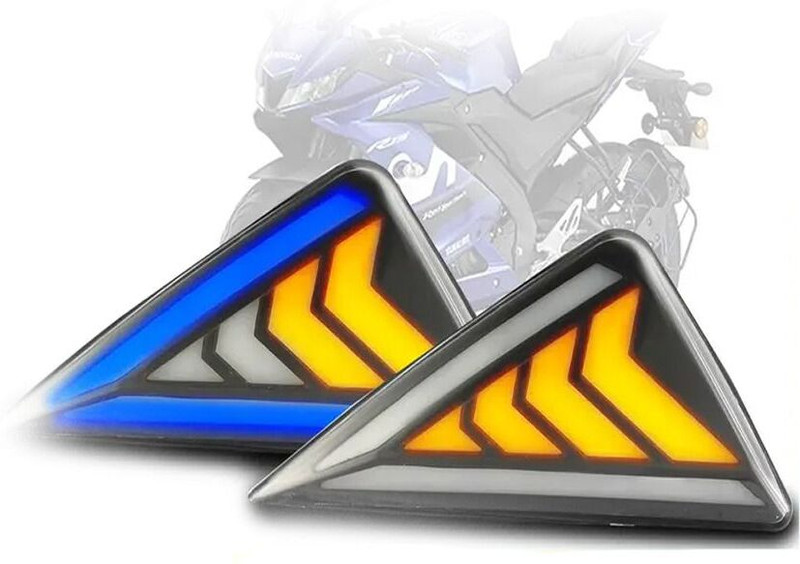 Miwings Side LED Indicator Light for Universal For Bike Universal For Bike(Yellow, Blue, Black, Orange, Silver, White)