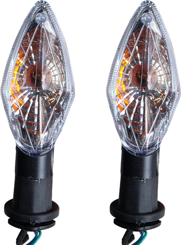 BIKEBLOOM Side, Rear, Front Halogen Indicator Light for Hero Passion XPRO, Passion X Pro(Amber)
