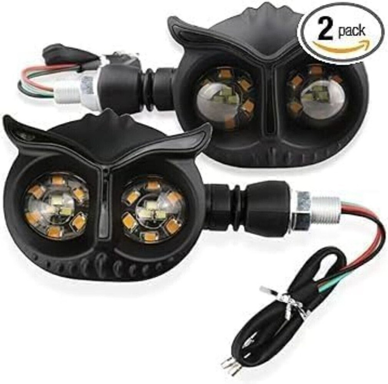 BIKEBLOOM Side, Rear, Front Xenon Indicator Light for Bullet, Yamaha, Honda, Bajaj, Royal Enfield, TVS, Suzuki, KTM, Yezdi, Hero Apache RTR 160, CBR 150R, CBZ, Classic, Passion X Pro, Himalayan, Pulsar 200NS, Avenger 150(Yellow, Blue)