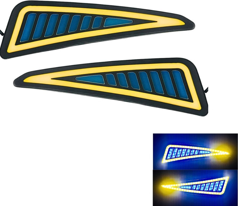 Autozap Rear LED Indicator Light for Universal For Bike, Universal For Car Pulsar, Pulsar 150, Pulsar 180, New Scorpio, New Dzire, Ecosport, R5(Yellow, Blue)