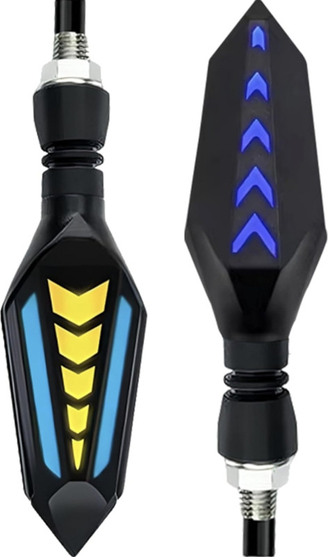 BIKEBLOOM Side, Rear, Front Xenon Indicator Light for TVS, Bajaj, Hero, KTM Apache RTR 150, Pulsar 150 DTS-i, Platina 100, Duke 190, Splendor Plus, Duke 180(Blue, Yellow)