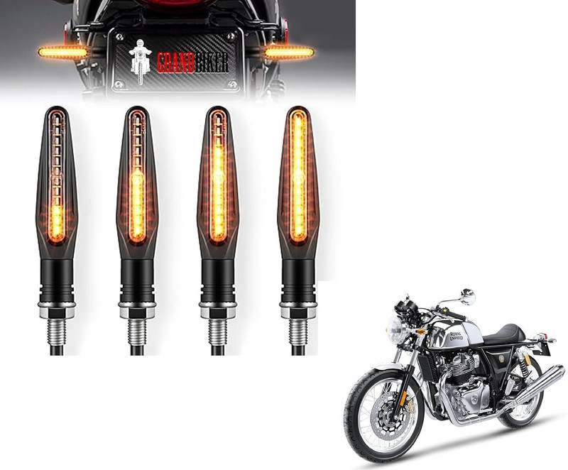 Grandbiker Front, Rear, Side LED Indicator Light for Royal Enfield Continental GT 650(Yellow)