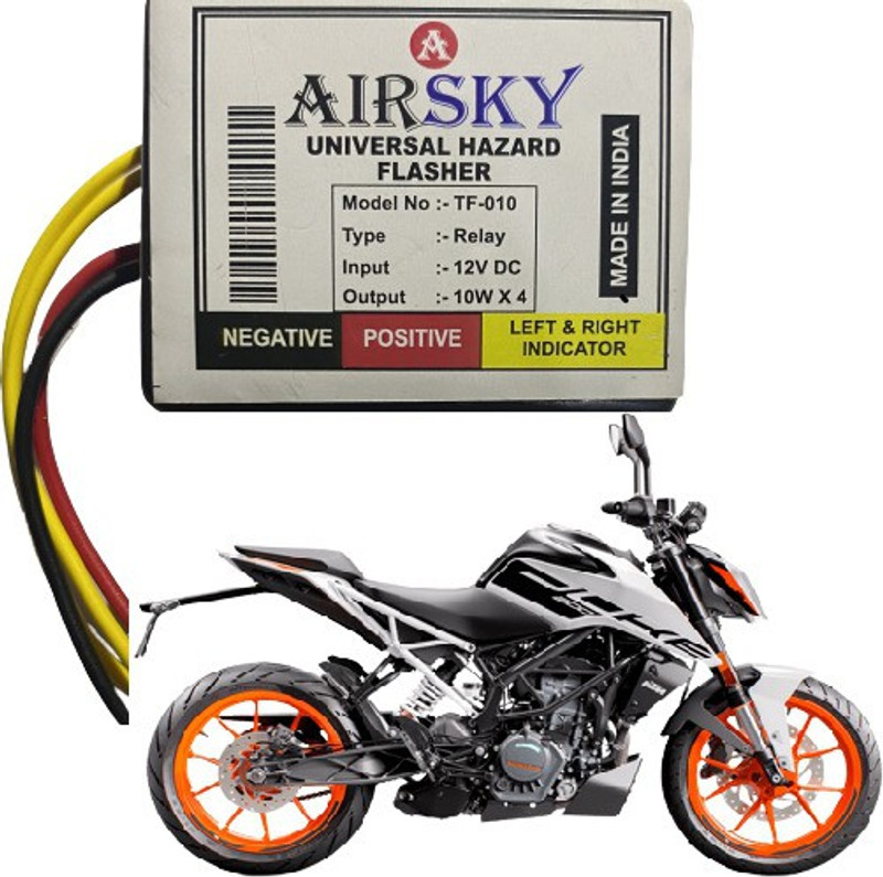 AIRSKY Front, Rear, Side Flasher Indicator Light for KTM Duke 180, Duke 190, Duke 200, Duke 390, Duke 690(Multicolor)