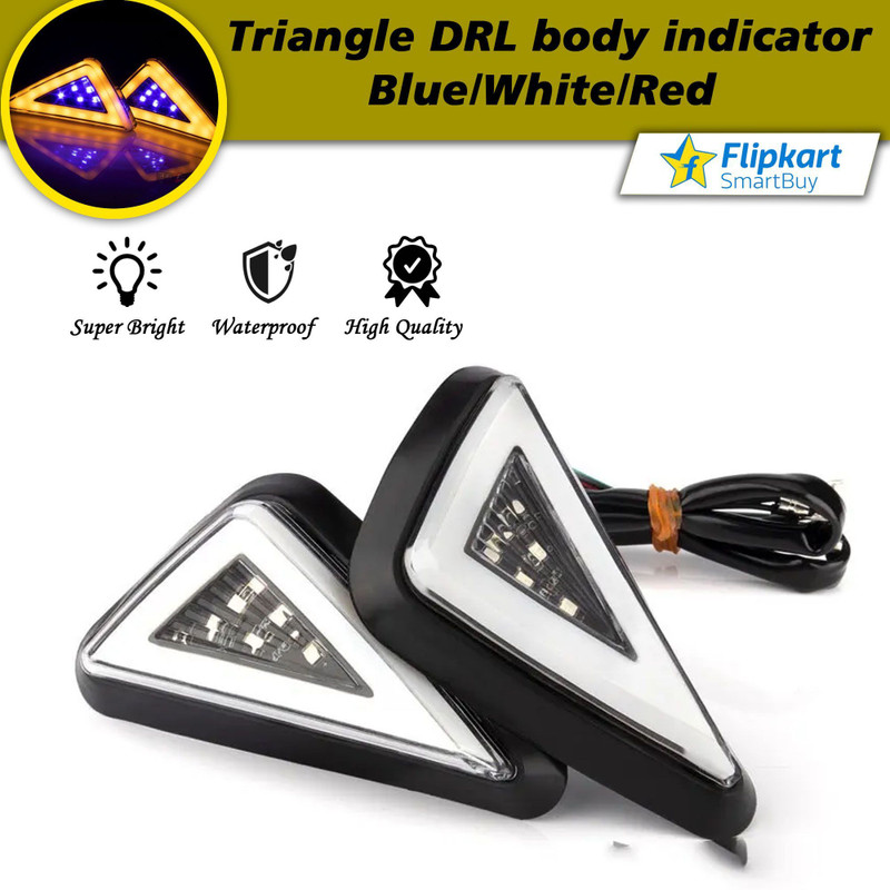 Flipkart SmartBuy Front, Rear LED Indicator Light for Universal For Bike, Yamaha Universal For Bike, R15, R15 V4, R15 M, R15 V1, R15 V2(Yellow, White)