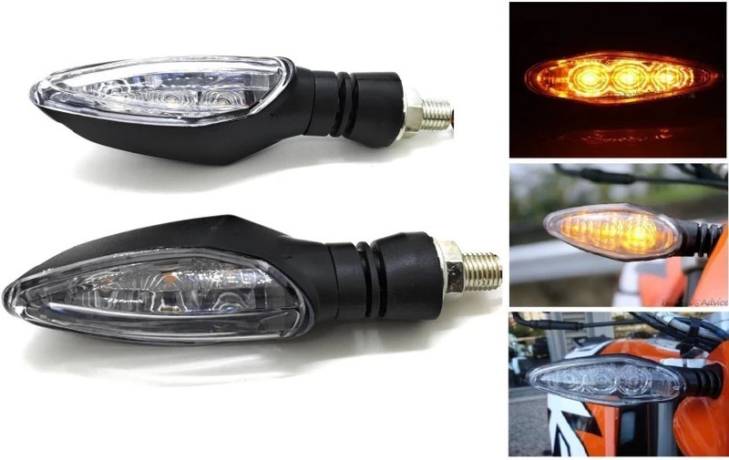 RACER'S EDGE Front, Rear LED Indicator Light for Universal For Bike, KTM, Yamaha, TVS, Honda, Hero, Bajaj Universal For Bike, Duke 190, Duke 200, Duke 390, RC 200, RC 390, FZ(Yellow)