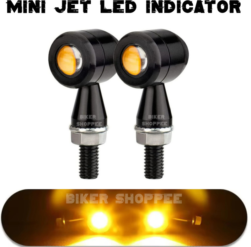 Sunriders Side, Rear, Front LED Indicator Light for Universal For Bike, Kawasaki, BMW, Bullet, GS, Suzuki, Royal Enfield, Yamaha, KTM, Honda, TVS R15 V3, MT15 ( BS4 + BS6 ), Continental GT 650, R15 V4, Duke 390, Ninja 300(Yellow)