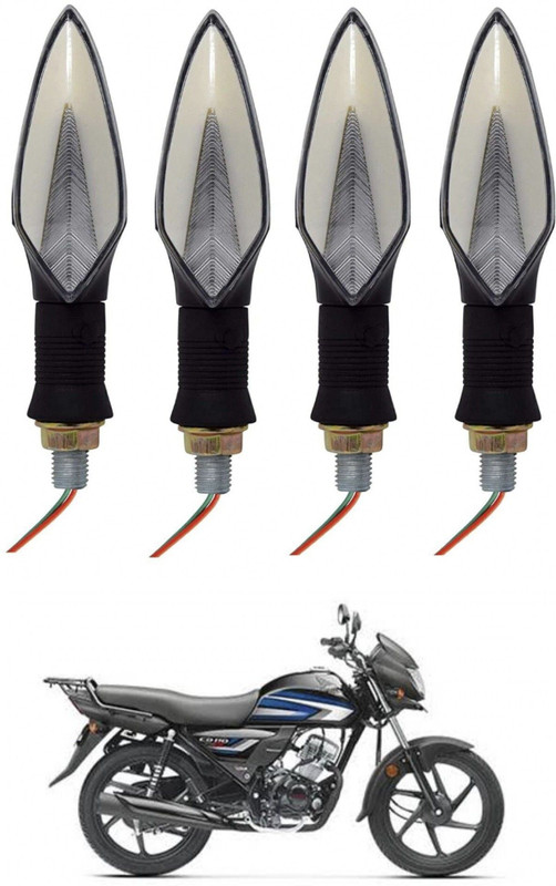 BIKEBLOOM Side LED Indicator Light for Bajaj, Bullet, Hero, Honda, KTM, Royal Enfield, Suzuki, TVS, Universal For Bike Apache, CD deluxe, CB Shine, Classic 350, CT 100, Discover, Duke 200, HF Deluxe, Pulsar RS(Yellow, Blue)