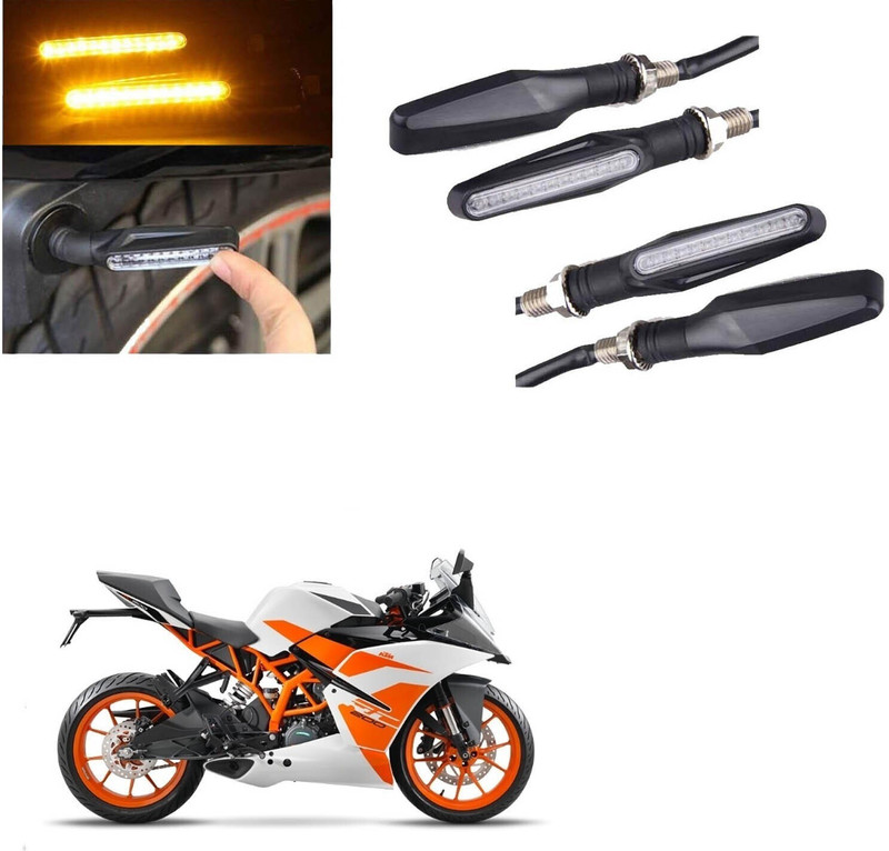 COMICAL Front, Rear LED Indicator Light for KTM RC 200(Yellow)