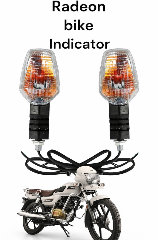 BIKEBLOOM Side, Rear, Front Incandescent Indicator Light for TVS Universal For Bike(Amber)