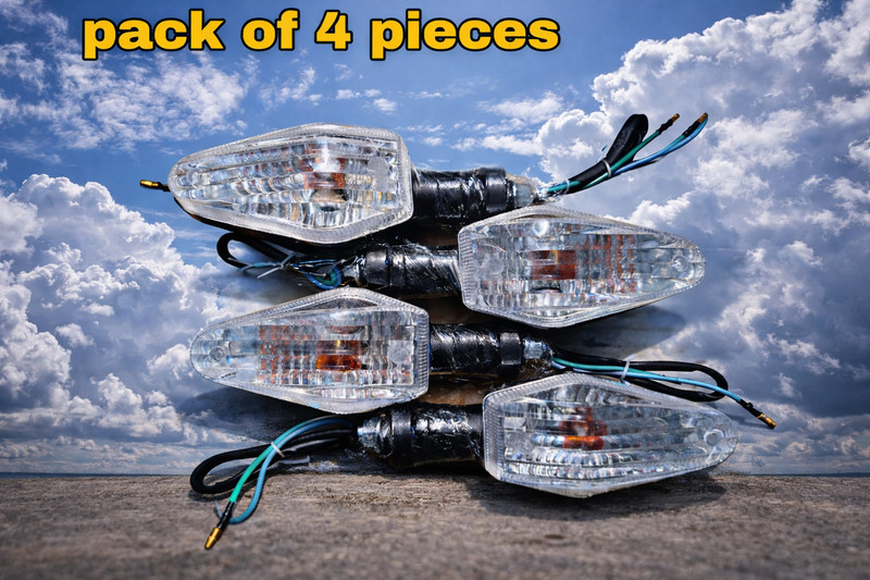 AKCMOTO Front, Side, Rear Halogen Indicator Light for TVS Star City, Phoenix 125(Amber)