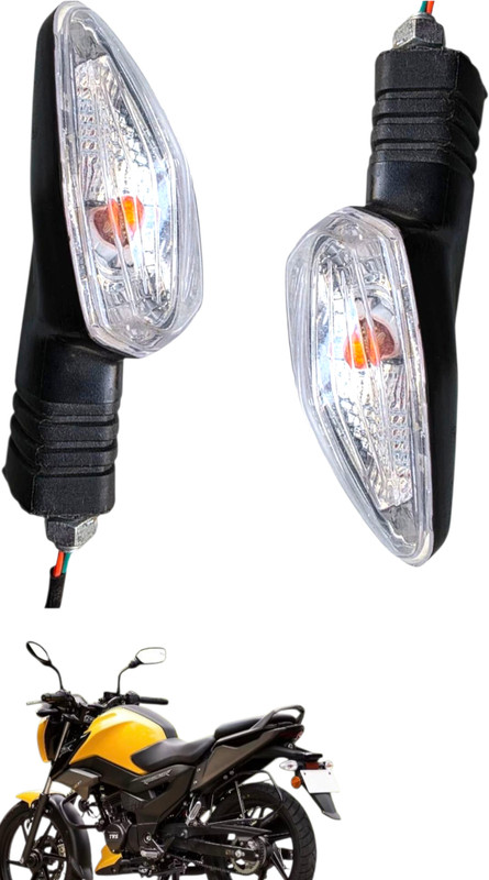 BIKEBLOOM Side, Rear Halogen Indicator Light for TVS Apache 4V 160 /200 ( BS6 ), Apache 4V 160 /200(Amber)