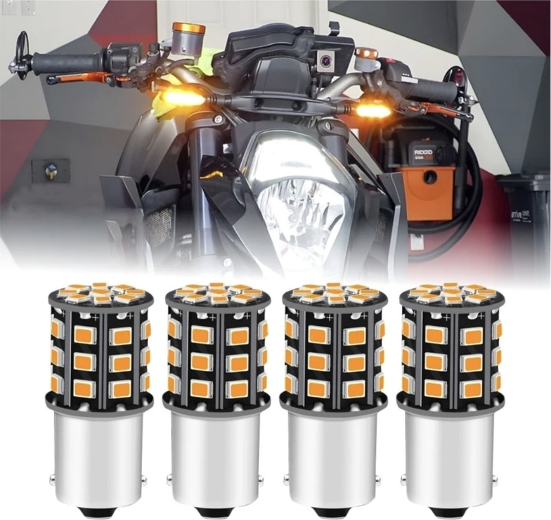 BIKEBLOOM Side, Rear, Front Xenon Indicator Light for Universal For Bike, Bajaj, Hero Universal For Bike, Glamour, Super Splendor, Platina 100, Splendor Plus(Amber)