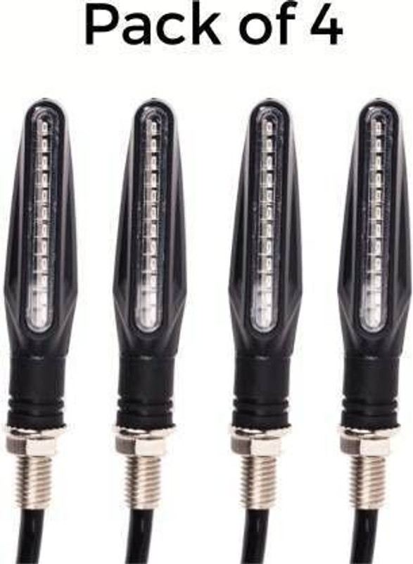 aksmit Front, Rear, Side LED Indicator Light for TVS, Bajaj, Kawasaki, Hero, KTM, Honda Glamour FI, Dream Neo, Splendor NXG, Pulsar 200NS, Sling Shot, Universal For Bike(Yellow)