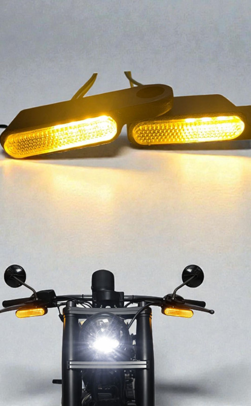 BIKEBLOOM Front Xenon Indicator Light for Universal For Car Universal For Bike(Yellow)