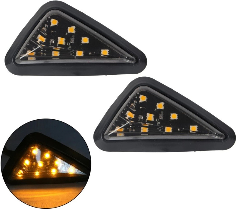 HI-TECH ACCESSORIES Side LED Indicator Light for Universal For Bike Universal For Bike(Amber)