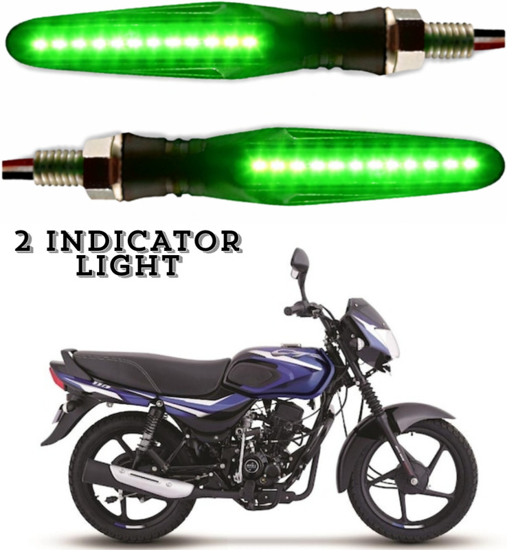 gearvolt Front, Rear LED Indicator Light for Bajaj CT(Green)