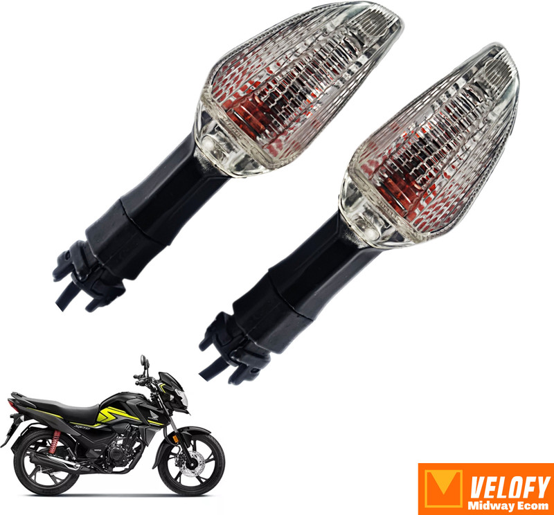 VELOFY Front, Rear Halogen Indicator Light for Honda Honda SP 125(Amber)