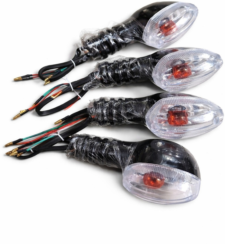AKCMOTO Side, Rear, Front Halogen Indicator Light for Yamaha FZ S, Fazzer V2, FZ, FZ 25, YZF R15, FZ-S(Amber)