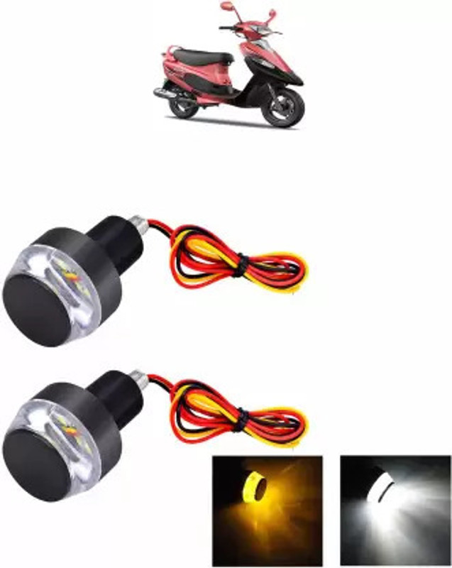 Autofasters Side LED Indicator Light for TVS Scooty Pep+(White, Yellow)