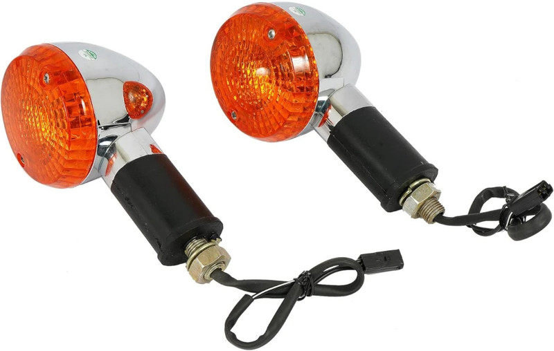 BIKEBLOOM Rear, Front Incandescent Indicator Light for Royal Enfield Classic 350, Classic 500, CLASSIC REBORN 350(Orange)