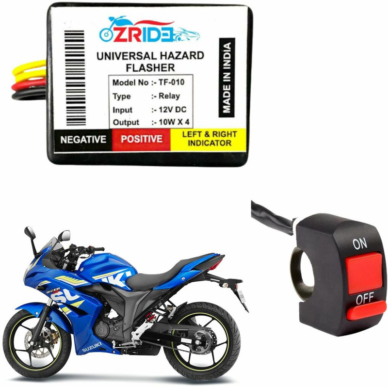 ZRIDE Front, Rear, Side Flasher Indicator Light for Suzuki Gixxer SF