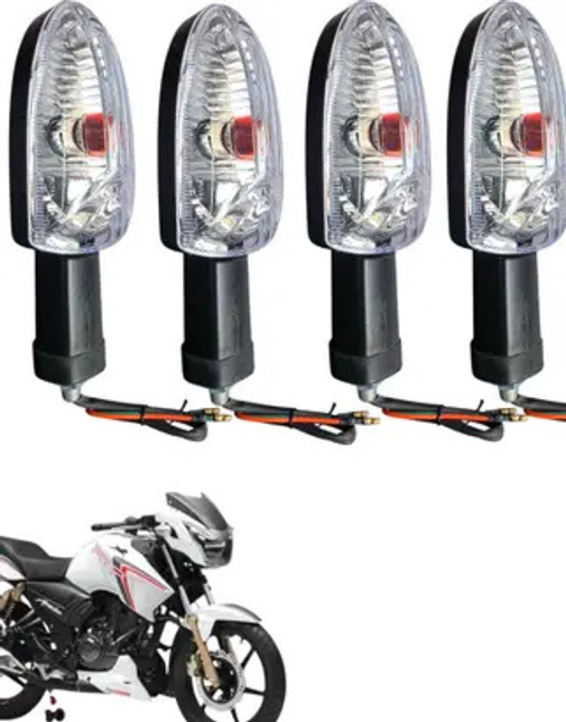 Ruhani Auto Front, Rear, Side Halogen Indicator Light for TVS Apache, Apache RTR 150, Apache RTR 180(Amber)
