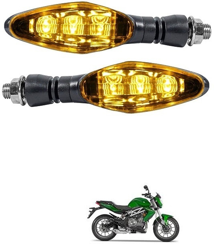 PECULIAR ZONE Front, Rear LED Indicator Light for Bajaj, Hero, Honda, TVS, Suzuki, Universal For Bike Universal For Bike(Yellow)