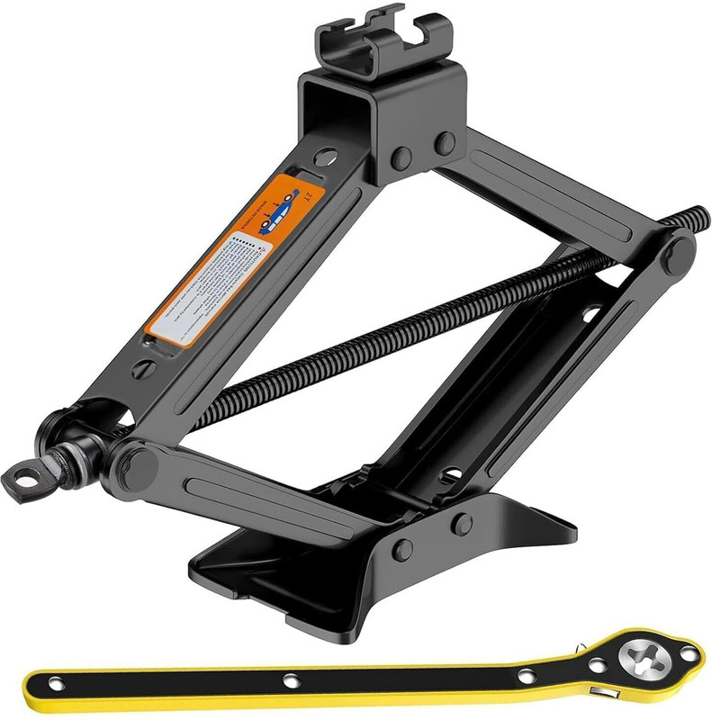 Harboan 2 Ton Jack Scissor Lift Max 2 Ton Load Capacity with Jack Socket Vehicle Jack(2000 kg)