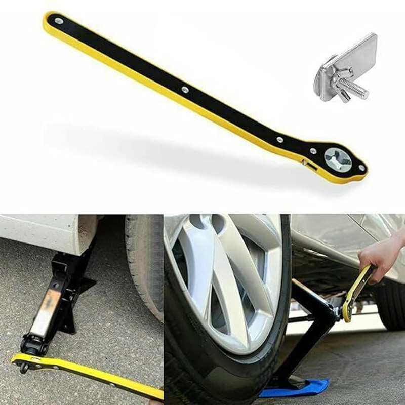AVIRA OVERSEAS Car Accessories Auto Labor-Saving Jack Ratchet Wrench with Long Hand Power Tool Vehicle Jack Stand(3000 kg)
