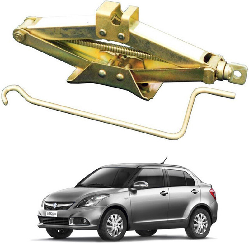 MATIES Heavy Duty Manual Golden Scissor Iron Vehicle Lift Jack For Swift-Dzire Vehicle Jack(2000 kg)