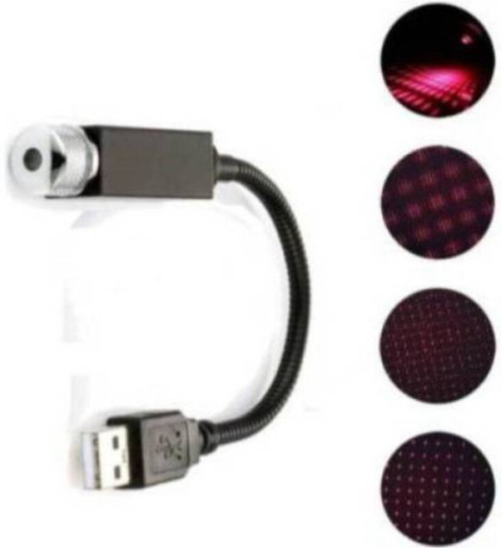 TOOLART -GB613-USB star sky light car interior atmosphere Led lamp 360 degree(RED)(650 nm, Red)