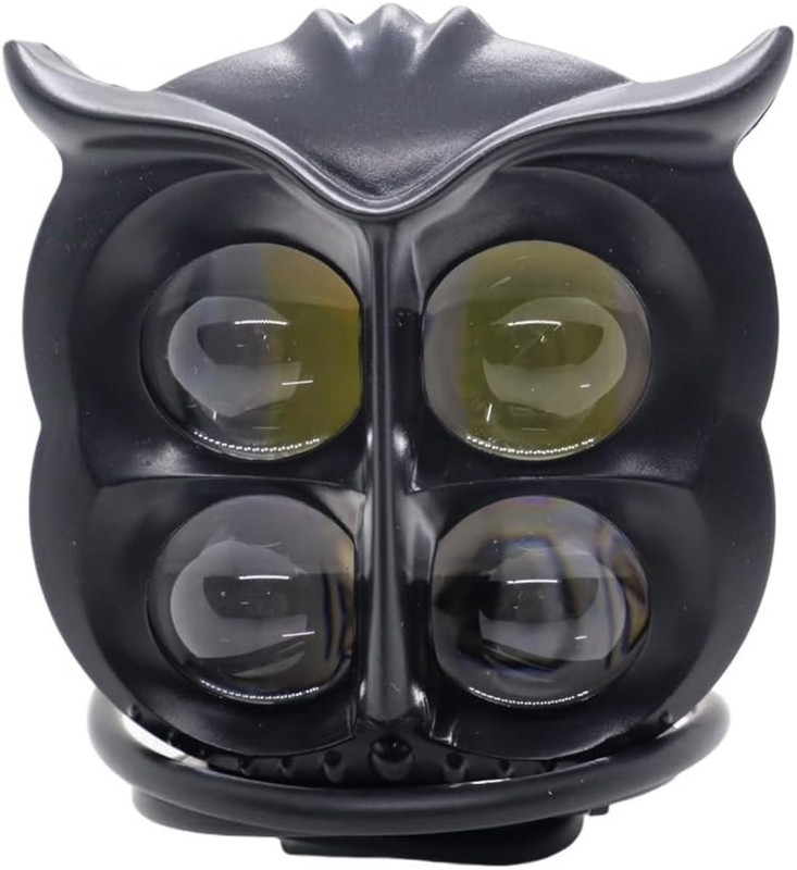 Anaisha Enterprises Owl Led Fog Light Yellow/White And Red Devil Eye Effect 3 Colour Mode Fog Lamp Motorbike LED (9 V, 40 W)(Universal For Bike, Pack of 1)