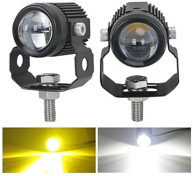 way2gmart Original HJG Heavy mini Drive Dual Color Auxiliary LED Fog light for Bike Fog Lamp Motorbike, Car LED (12 V, 30 W)(Universal For Bike, Universal For Car, Pack of 0)