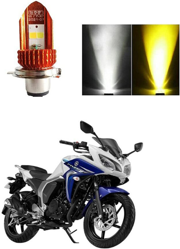 GARGOVERSEAS CYT H4 Headlight Led 20W Color White/Yellow For Fazer Fi Pack Of 1Pc Headlight Motorbike LED for Yamaha (12 V, 20 W)(Fazer, Pack of 1)